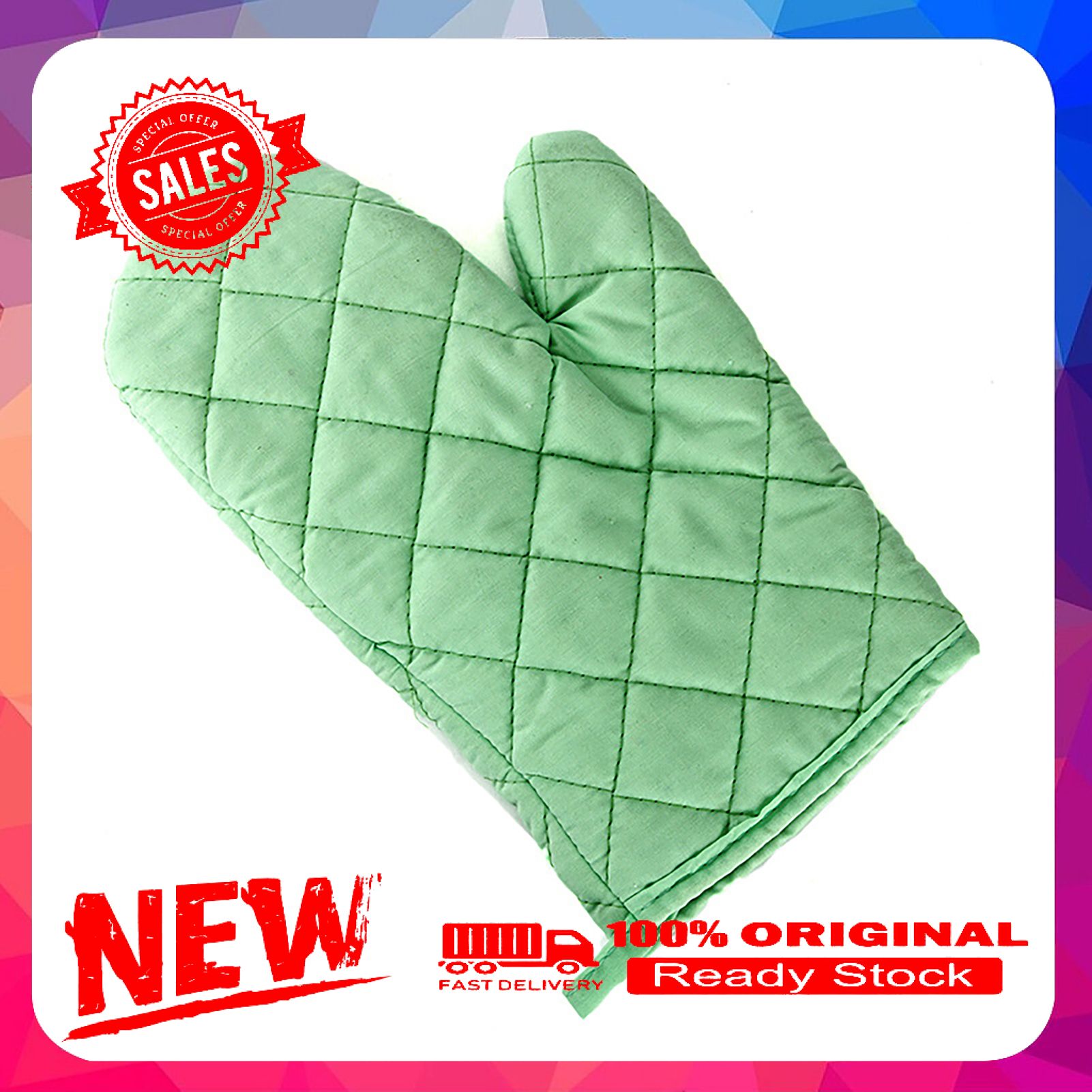 Cotton Oven Mitt Heat Proof Resistant Protector Kitchen Cooking Pot Holder Glove