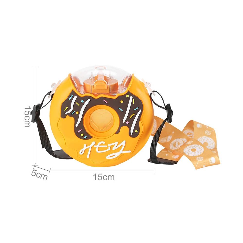 Donut Creative Water Bottle With Straw Doughnut Kettle Leak Proof  Cute Style Bottle Children Portable Travel School Water Cup