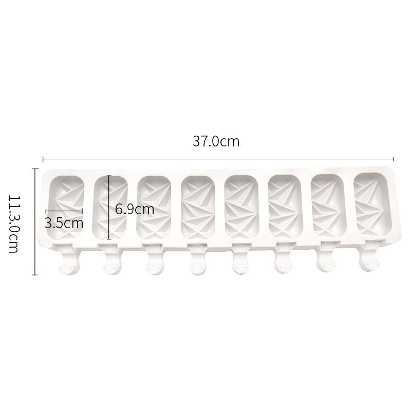 Silicone Ice Cream Mold DIY Homemade Popsicle Moulds Freezer 8 Cell  Ice Cube Tray Popsicle Barrel Makers Baking Tools
