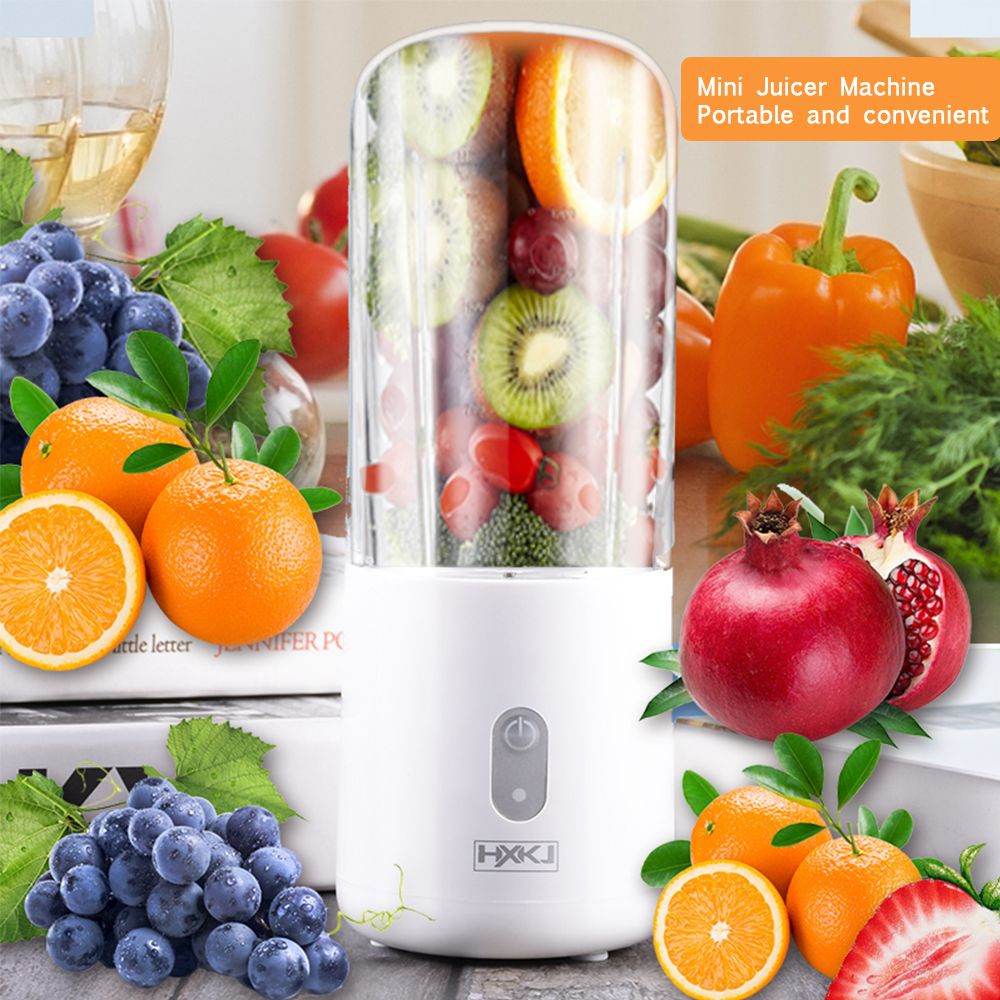 Mini Bottle Juicer Machine Portable Juicer Mini Mixer Blender Mini Travel Bottle Blender 400ml USB Charging for Home Office Travel Outdoor