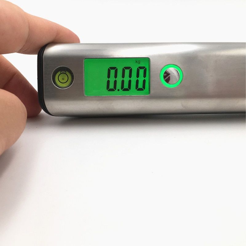BECBI 50kg/110Lbs Luggage Scale with Handy Bubble Level and Tape Measure For Traveler Electronic Balance Baggage Weight Scale