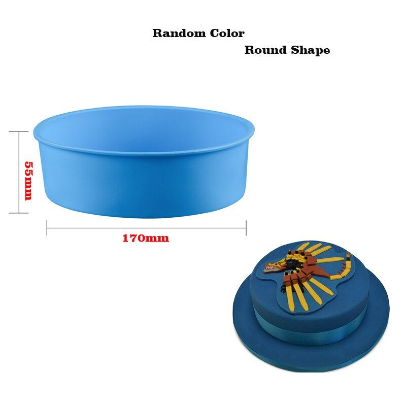 Silicone Cake Mold Dessert Mousse Mold Bread Baking Pan Round Square Spiral Shape Bakeware Cake Decorating Tools Random Color