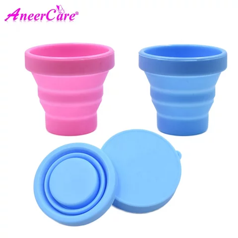 Portable Silicone Drinking Cup Collapsible Folding Cup Outdoor Travel Use