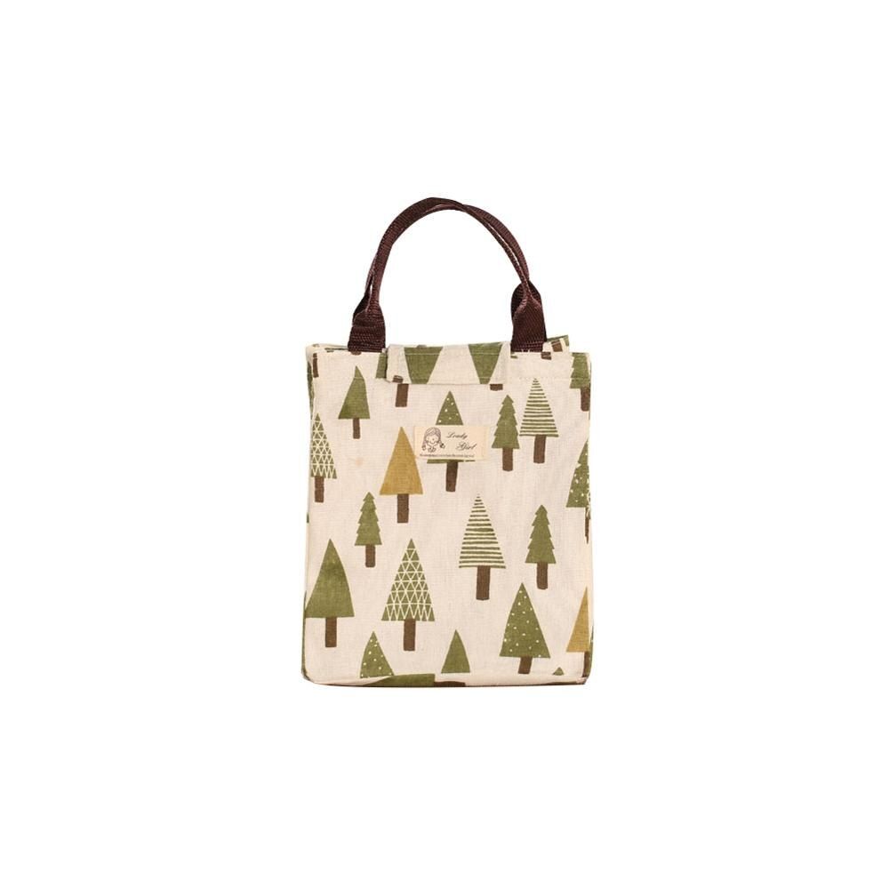 Pokich Cartoon Pattern Bag Cooler Bag Bento Picnic Pouch Lunch Container Mama's Bag Zipper Organizer Heat Meal Package