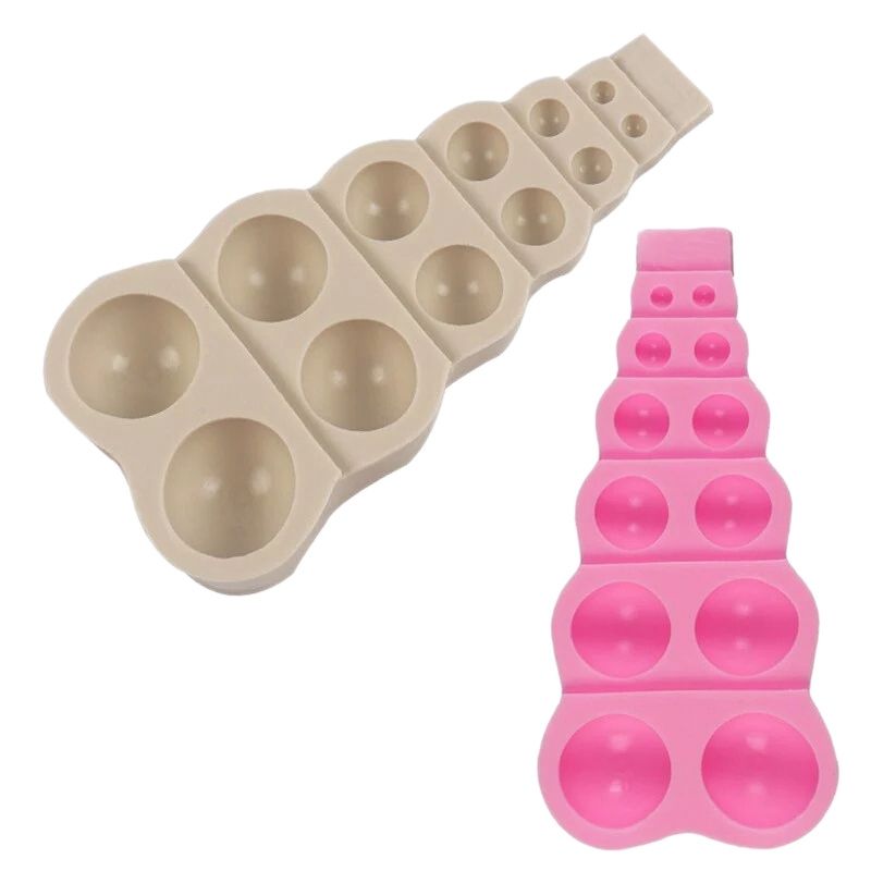 2Pcs Silicone Cake Model Chocolate Fudge Mold Pearl Ball Shape DIY Baking Kitchen Baking Cake Tool Decoration