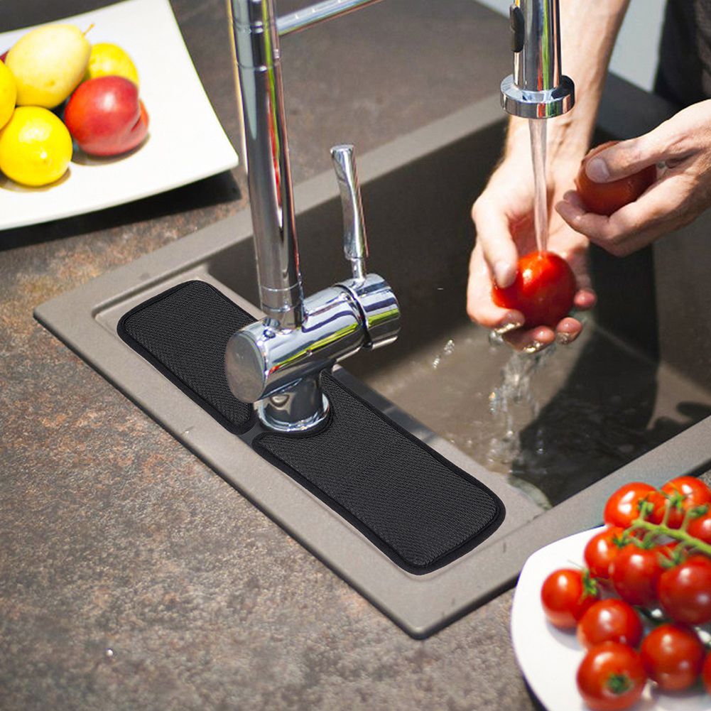 Kitchen Faucet Absorbent Mat Sink Splash Guard Microfiber Faucet Splash Catcher Water Drying Pads for Kitchen Bathroom and RV with nice material