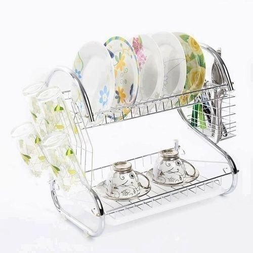 Stainless Steel Dish Rack - White