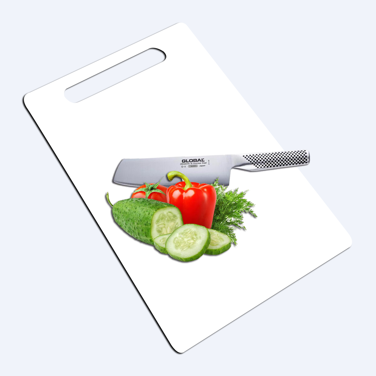 Cutting Board (Size-40x25 cm)- White