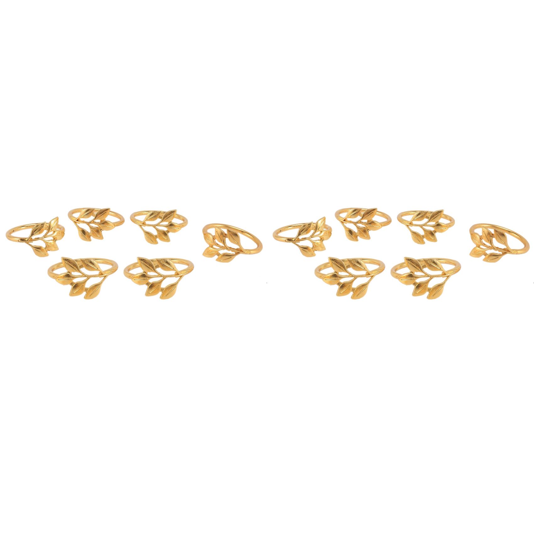 12Pcs/Lot Hotel Napkin Ring Napkin Holder Fall Leaves Napkin Buckle Christmas Wedding Party Gold Napkin Decoration