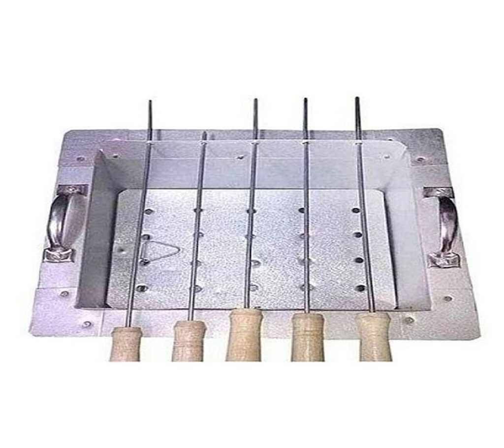 BBQ Stand with 5 Stick  Silver  BSS