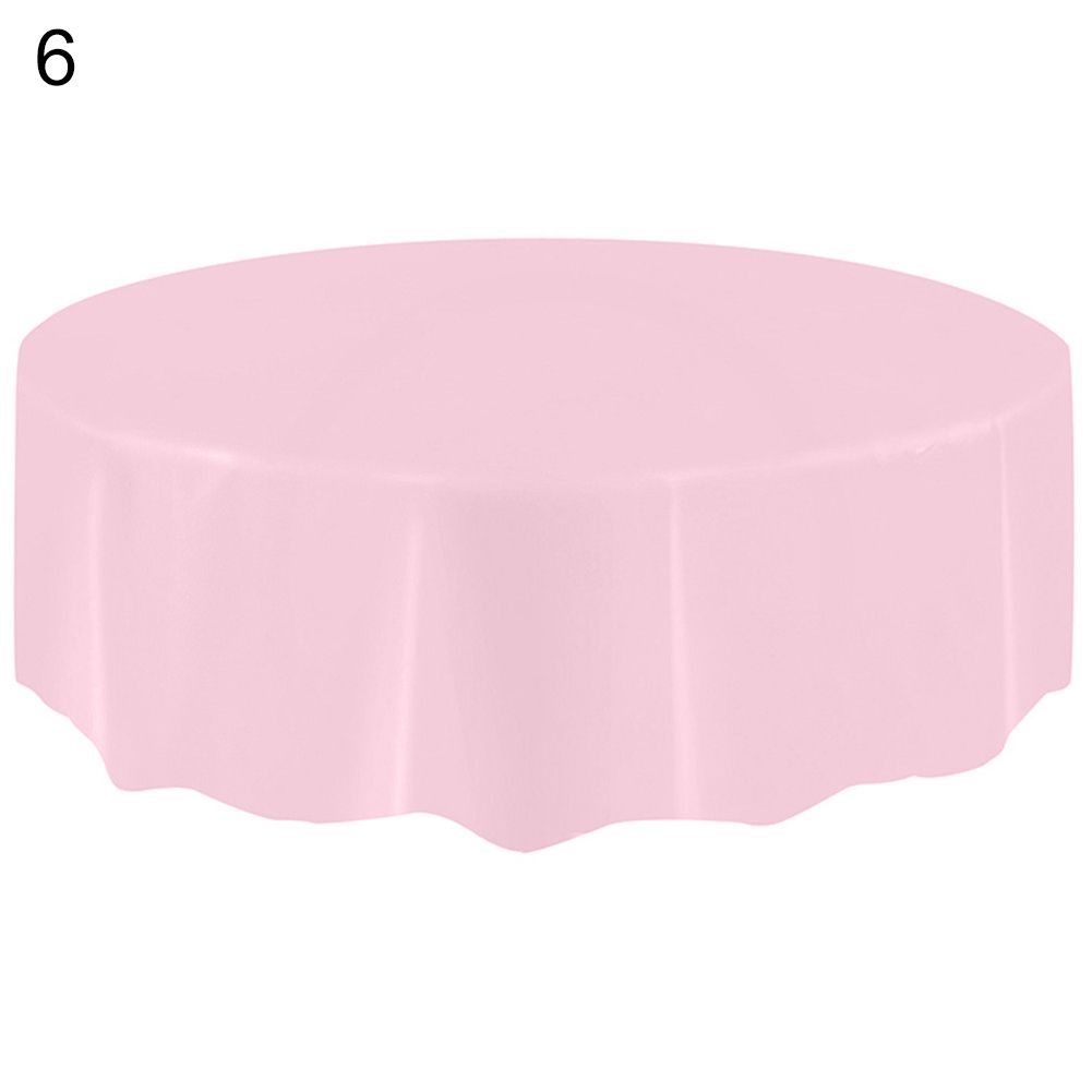 Plastic Waterproof Large Wedding Party Disposable Circular Table Cloth Cover