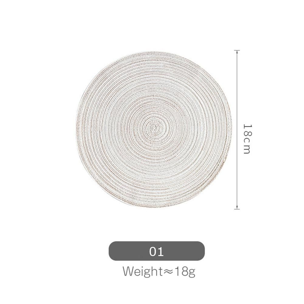 Nordic Round Table Plate Mat Anti Slip Drink Coasters Heat Resistant Tableware Pads Home Decor
