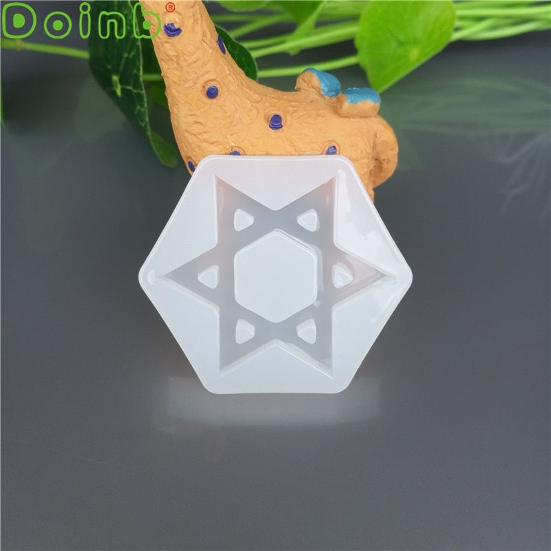 Planet Clover Hexagram Silicone Mold Fondant Cake decorating Tools DIY Hand Ornaments Epoxy Resin Molds for Jewelry
