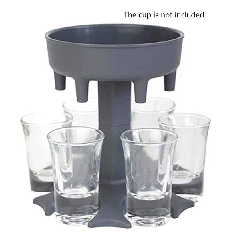 6 Shot Glass Dispenser And Holder Filling Liquids Dispenser Without Cup