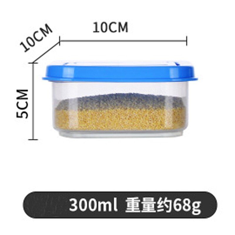 Square Mini Refrigerator Crisper Storage Box PP Food Storage Box For Kitchen Seal Box Lunch Grains Tank Sorting Container
