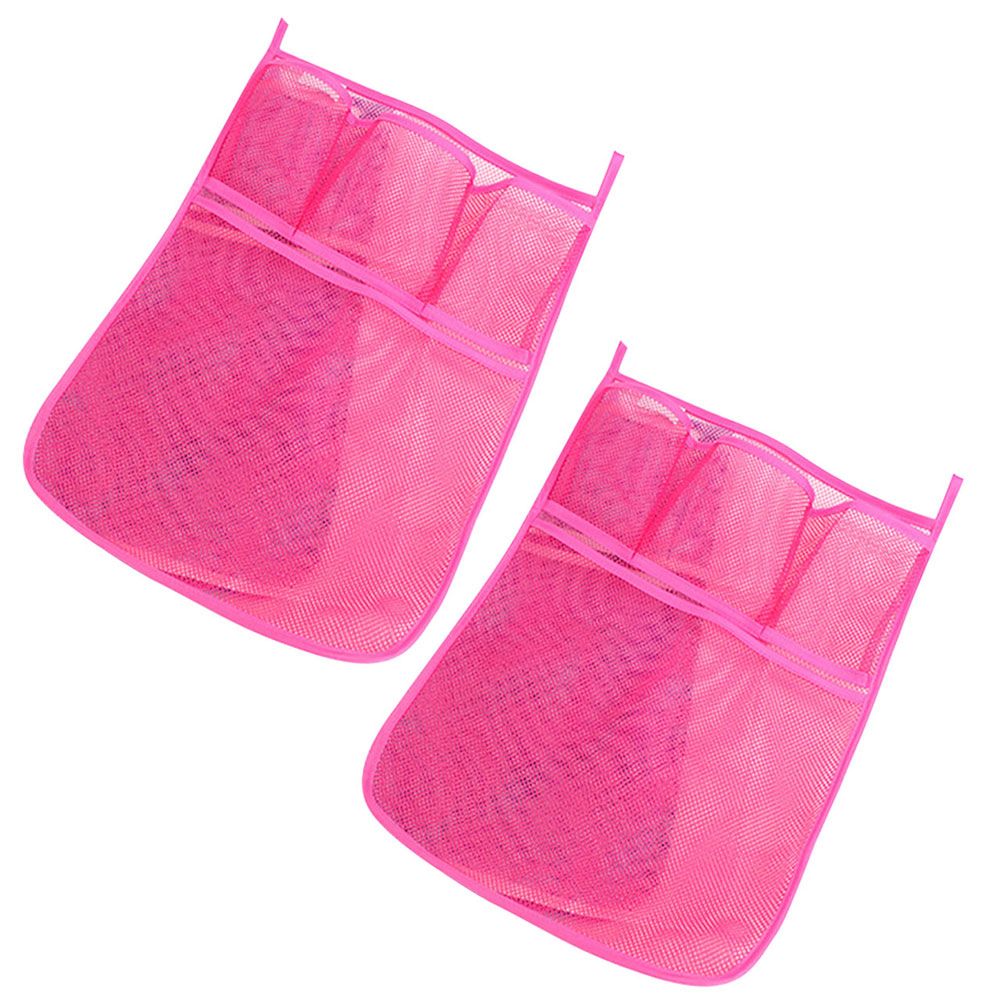 2Pcs Bathroom Hanging Mesh Storage Bag Baby Kids Bathing Toy Organizer Net Pouch