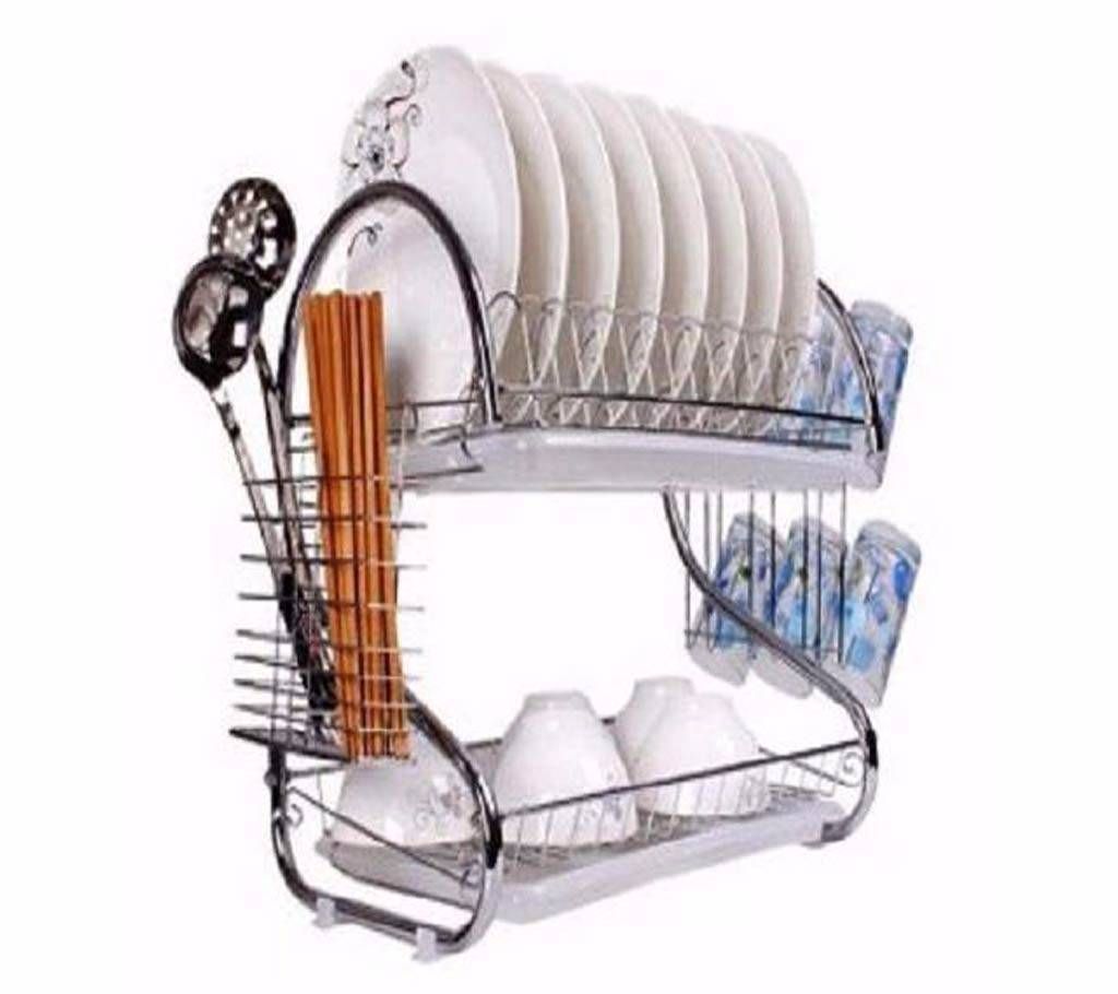 S Shape 2 Layer Dish Drainer