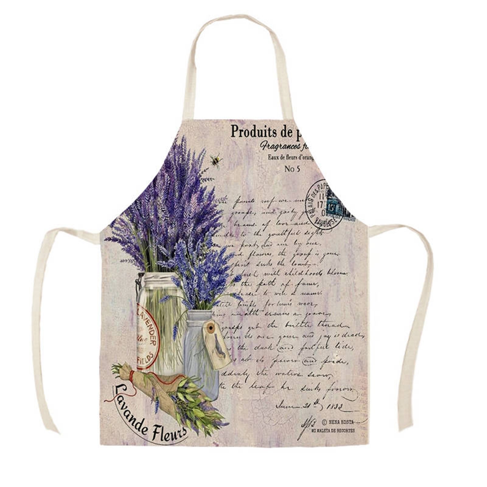 Cooking Bib Sleeveless Scratch Resistant Ctus Pattern Kitchen Apron