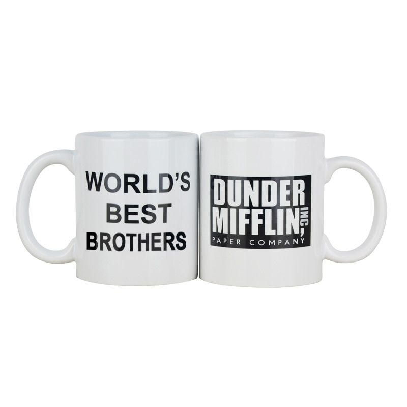 Coffee Mug cup With Dunder Mifflin TOffice World's Best Boss 11 oz Funny Ceramic Coffee Tea Cocoa Mug Unique office gift