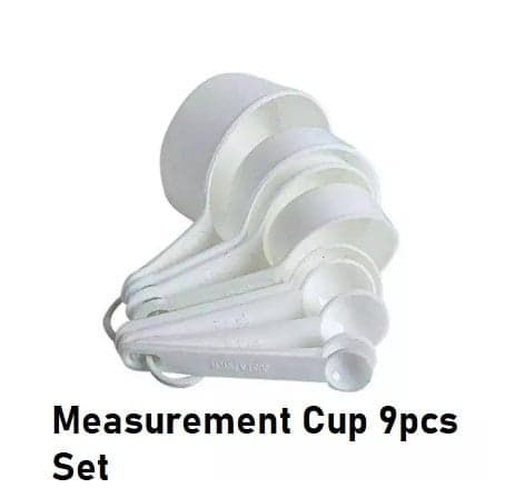 Measerment Cup Set 9 piece set - White