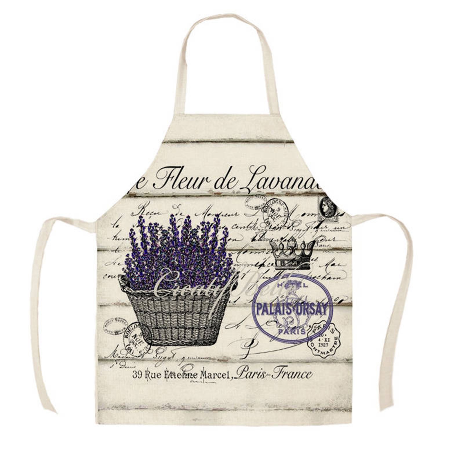Kitchen Apron All Matched Ctus Pattern Apron with Adjusle Strap