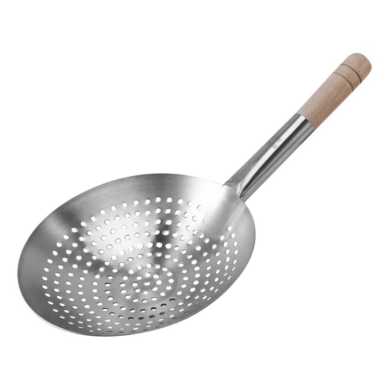 Stainless Steel Mesh Strainer Colander Wooden Handle Cookware Oil Flour Sifter Colander Kitchen Cooking Tool,26cm