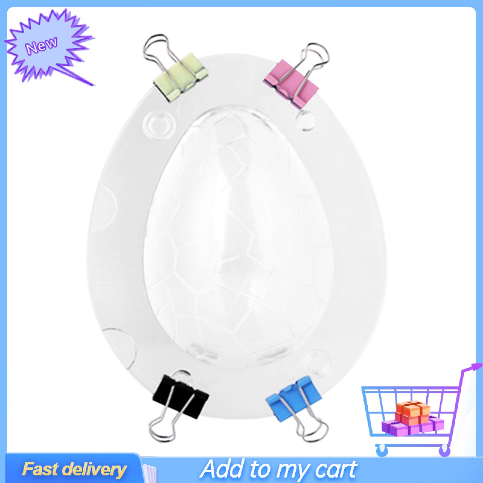 Chocolate Mold Multifunctional Dinosaur Egg Pattern 3D Plastic Easter Cake Baking Mould for Kitchen
