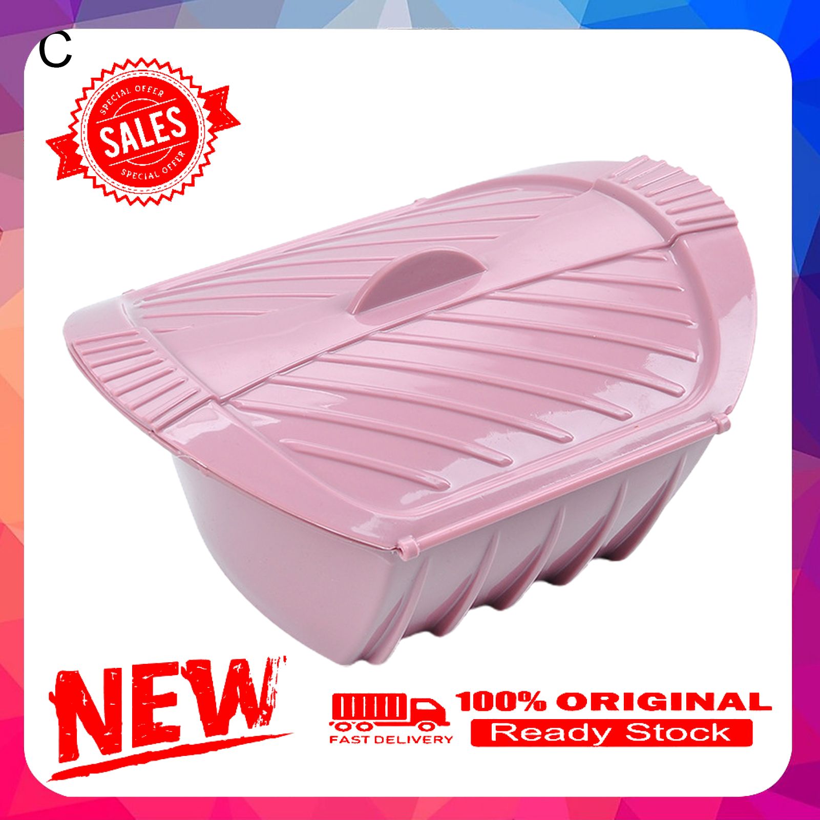 Steam Case Heat Resistant Non Stick Silicone Microwave Vegetable Food Steam Box for Home