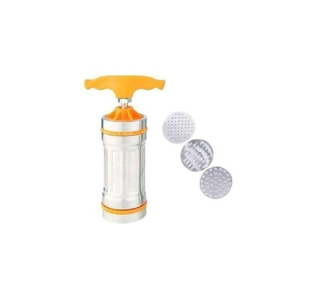 Stainless Steel Hand-Held Noodles Maker - Silver and Orange
