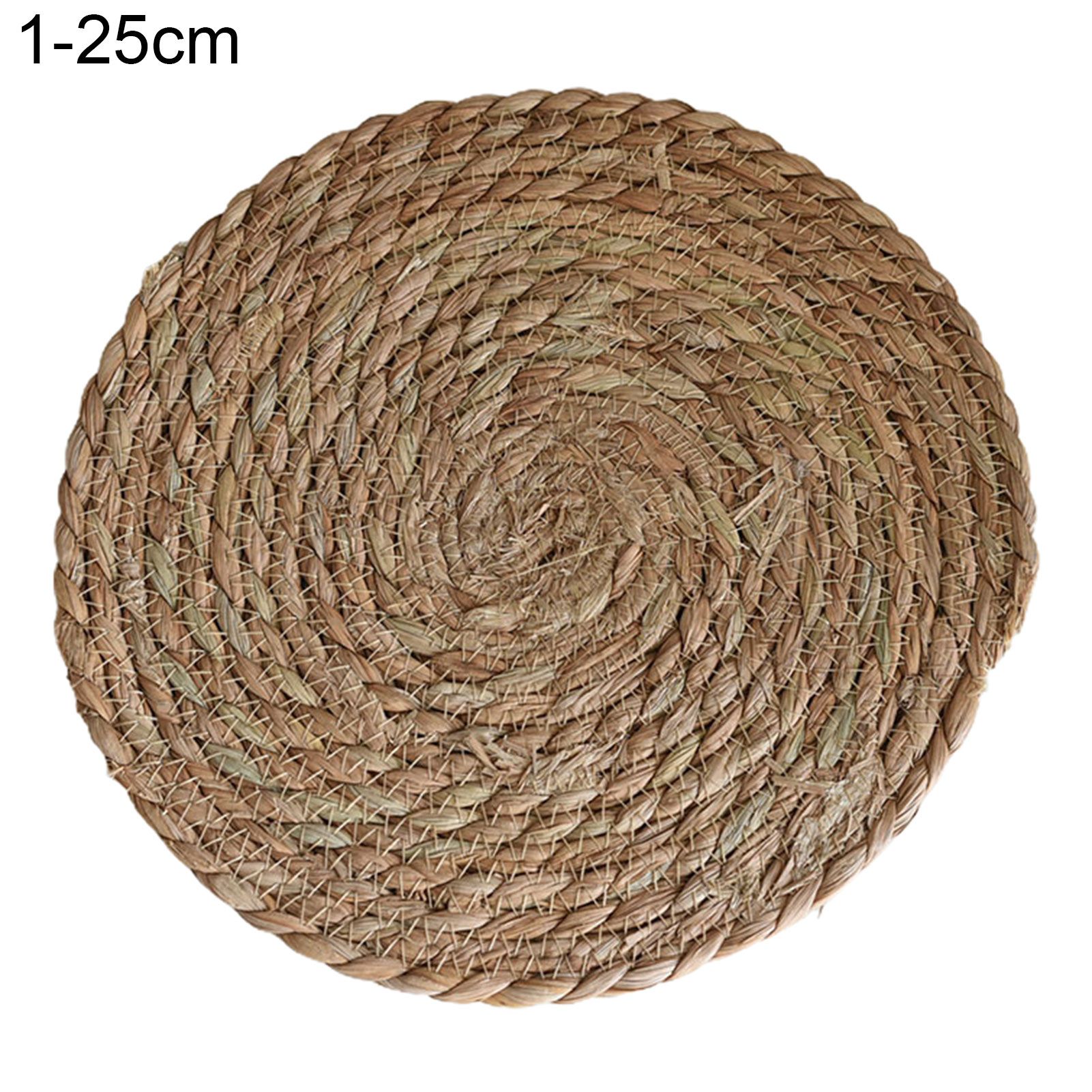 Table Coaster Non-slip Handmade Round Weave Rattan Grass Mat for Home