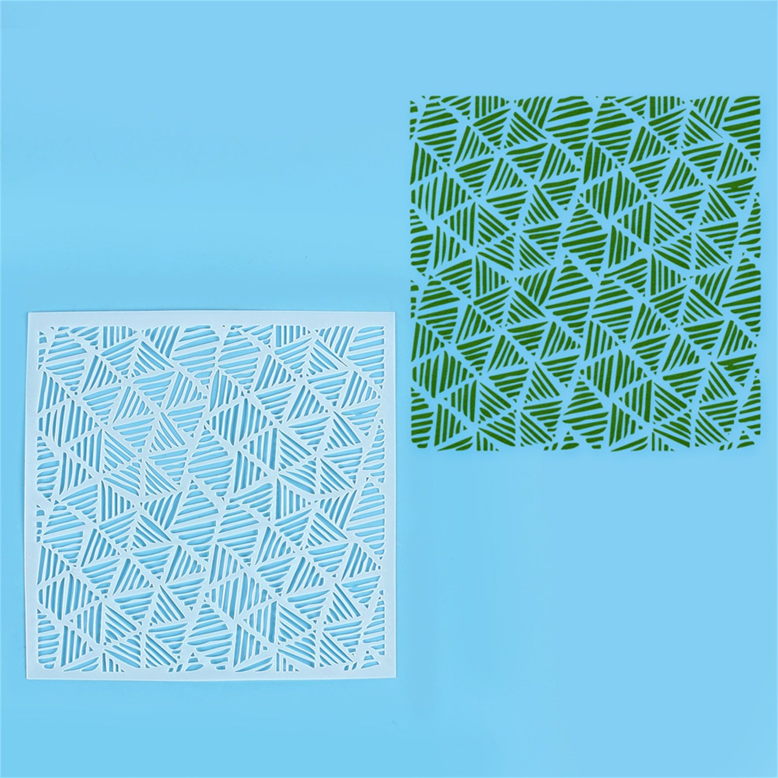 HelloWorld Cake Decorating Stencil Geometric Pattern Celebration Birthday Cake Decorating Stencil