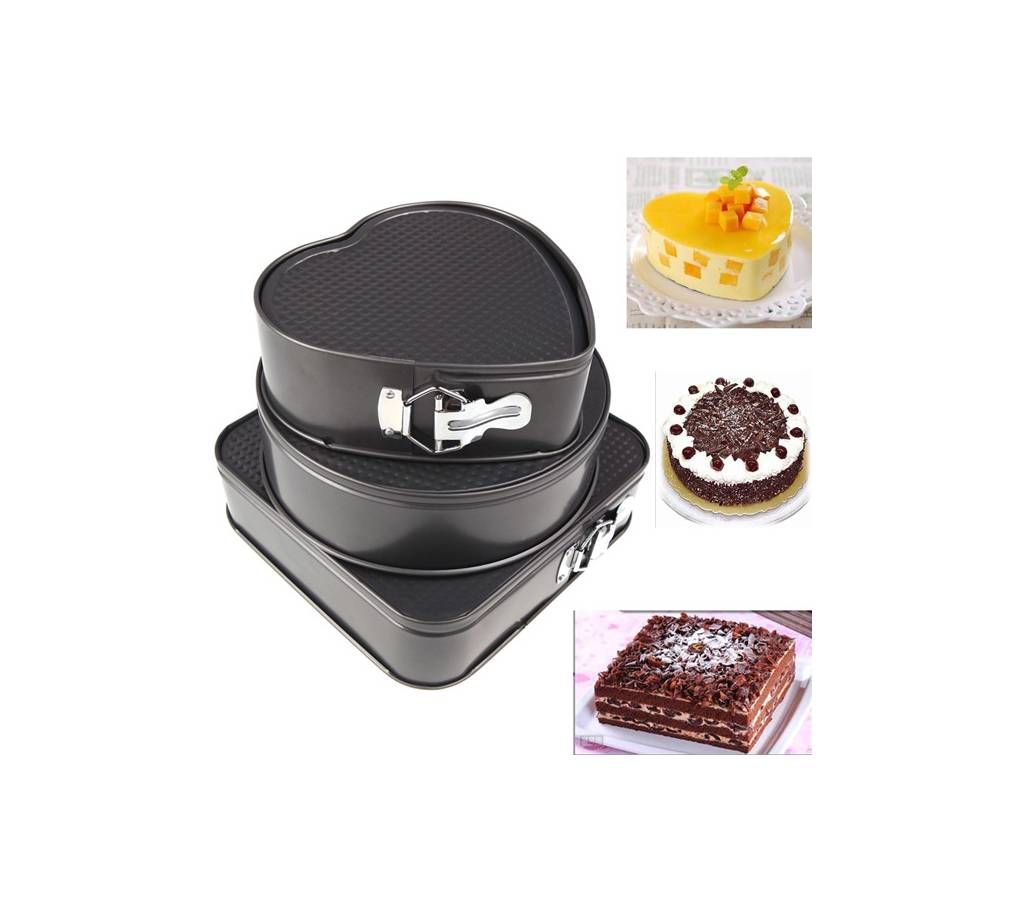 3 Pcs Multi Shape Cake Mould