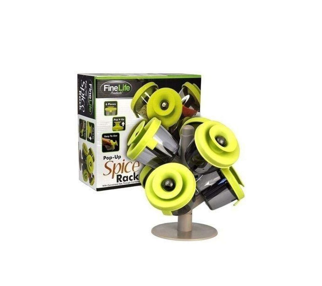 Spicy Jar and Holder Rack  Green