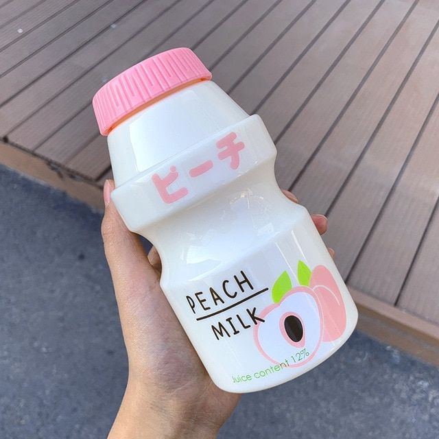 Portable Straw Cup Cartoon Water Bottles Water Bottle Plastic Tour Juice Drinking Bottle Coffee Milk Cup Mugs kids water bottle