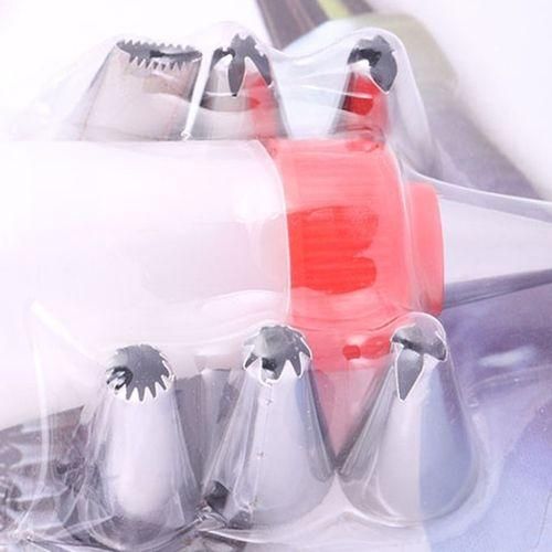Silicone Cake Decoration Nozzles Set - Silver