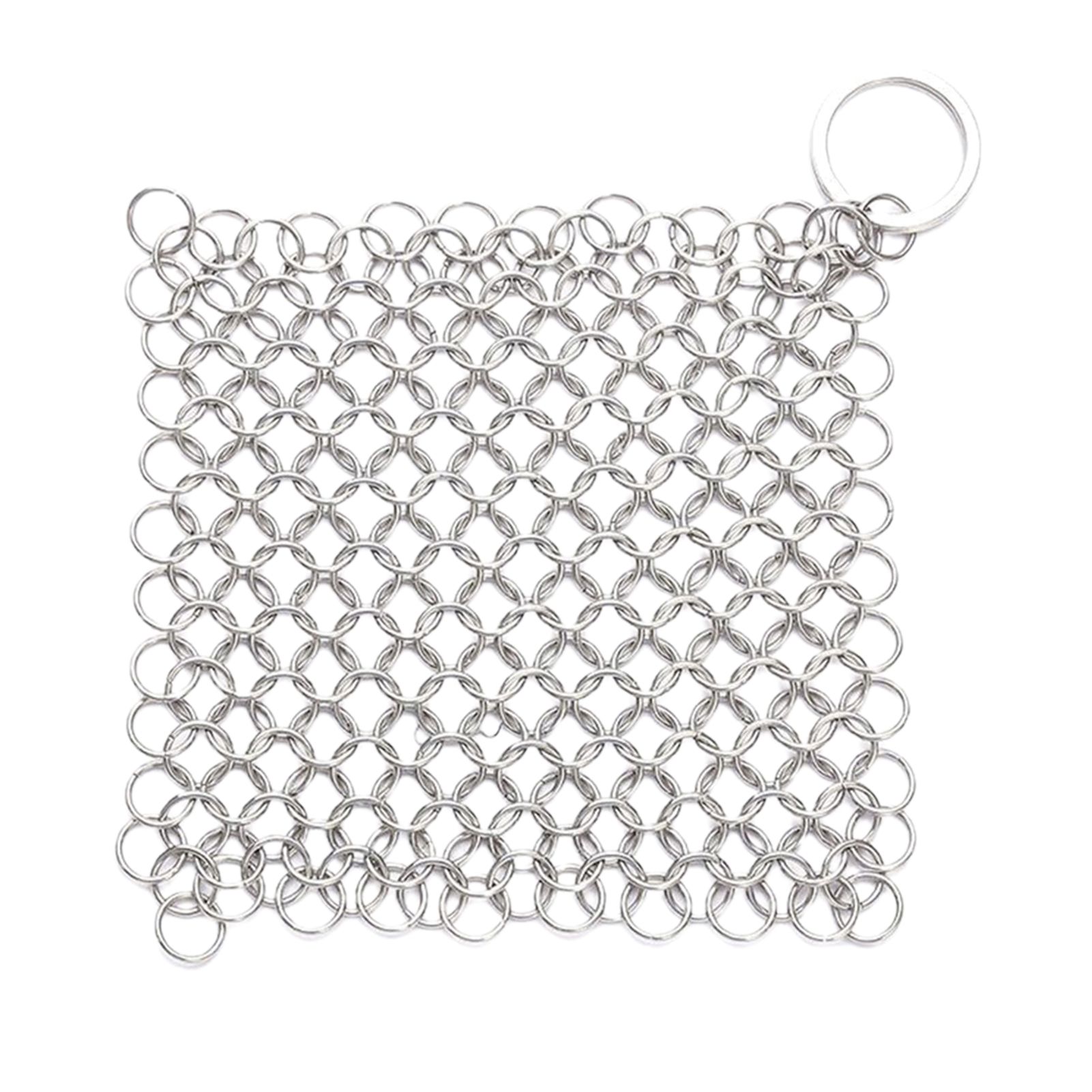 Cast Iron Skillet Cleaner High Tature Resistance Multipurpose Chain Mail Scrubber
