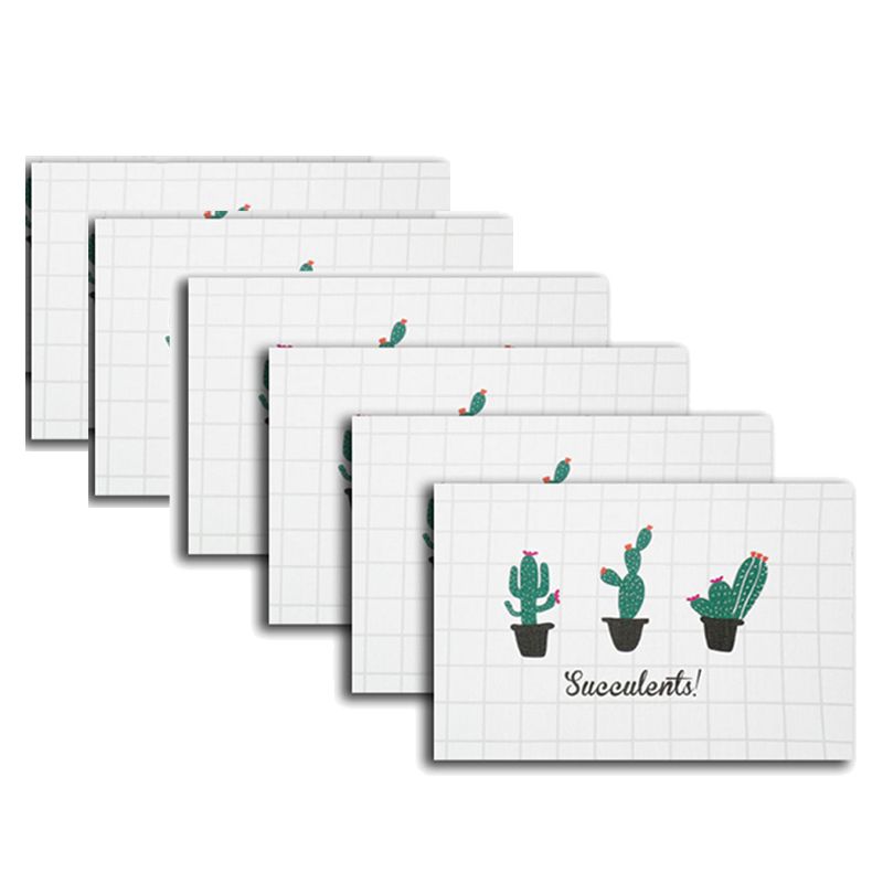 6Pcs Printed Placemat, Cactus Pattern Placemat, Table Mat, Waterproof Heat Insulation Pad, Coaster