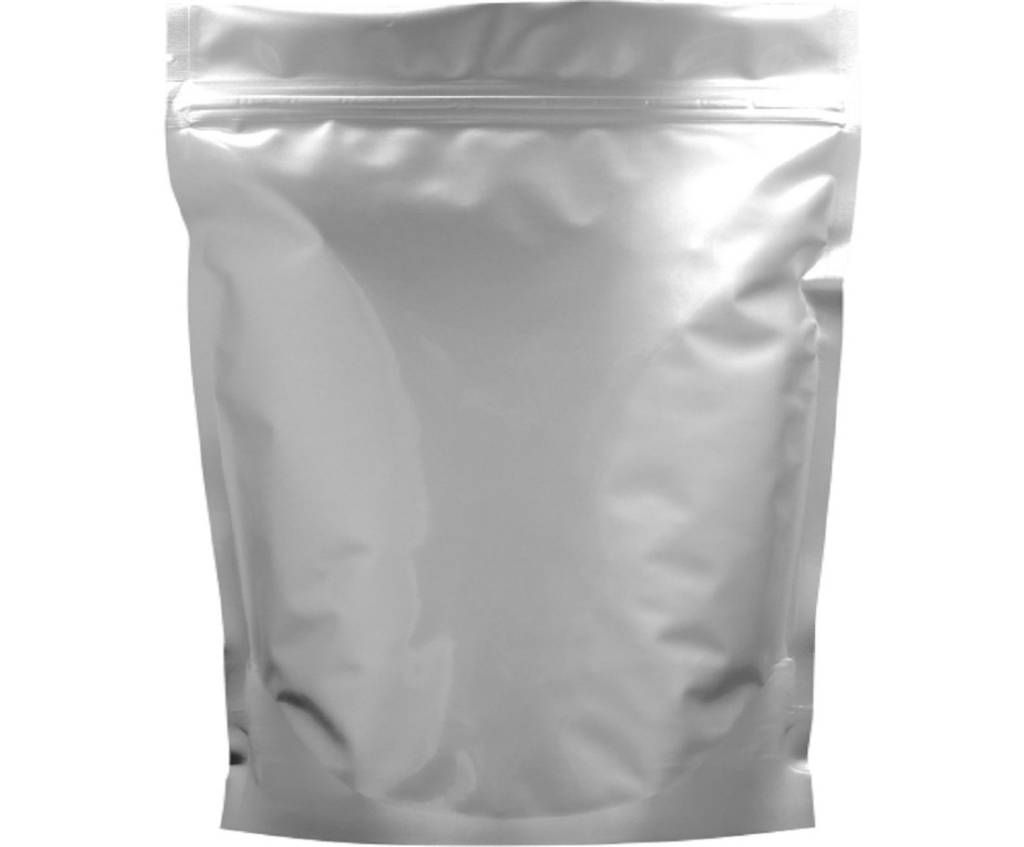 500G STAND UP POUCH WITH ZIP, SILVER