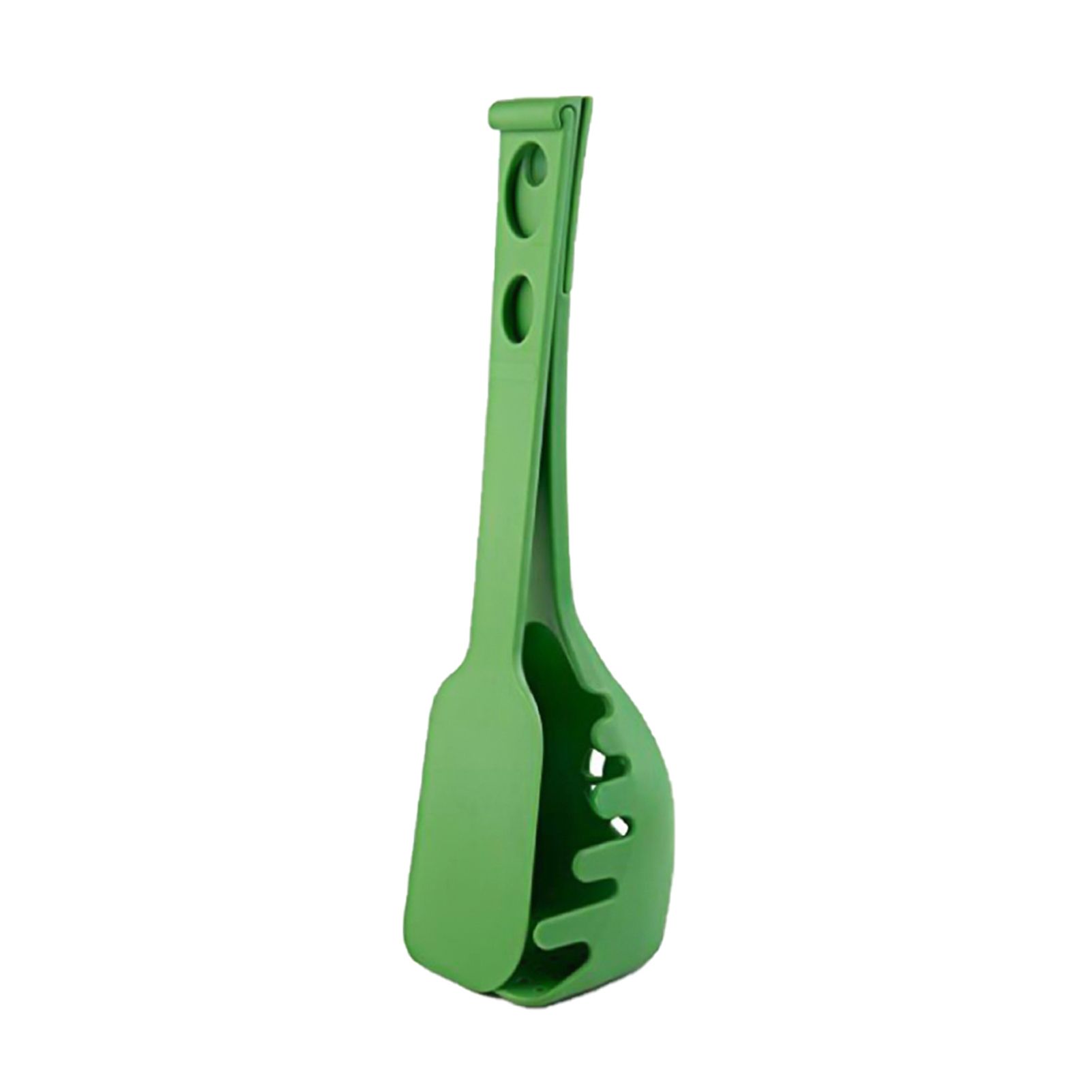 8 in 1 Spaghetti Spoon Rust-proof Easy to Clean Green Adjustable Noodle Spatula for Home