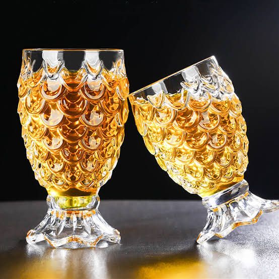 Fish Shape Glass Drinking Glass Water (glass/kacher) - 6 pcs or Jug 1 pcs
