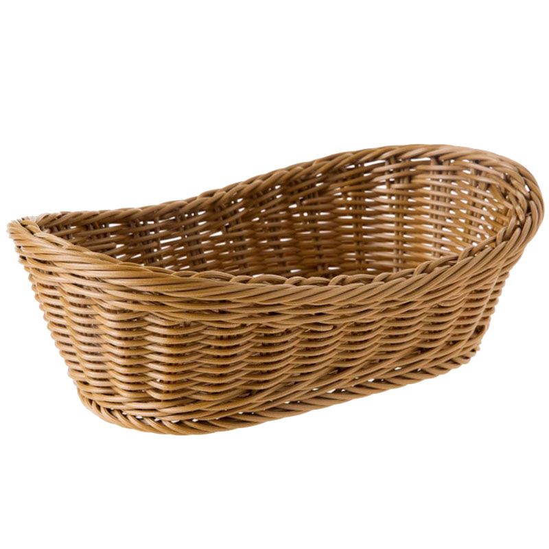 Oval Wicker Woven Bread Basket, 10.2Inch Storage Basket for Fruit Cosmetic Storage op and Bathroom