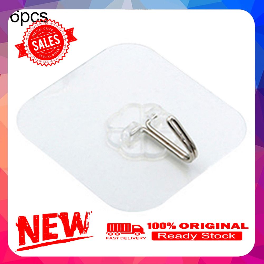 6/12/16Pcs Kitchen Clear Suction Cup Hooks Wall-mounted Hanger Clothes Coat Rack
