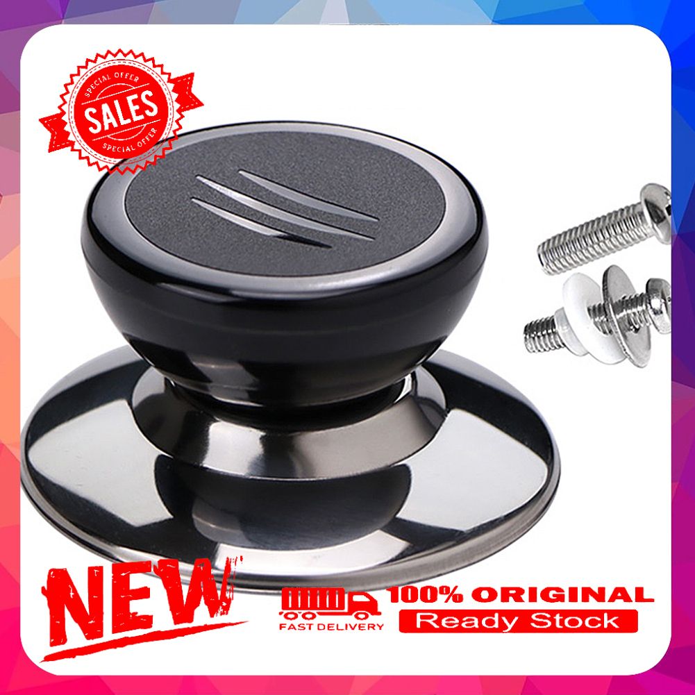Home Kitchen Pot Lid Stainless Steel Handle Holder Anti-scald Knob Replacement