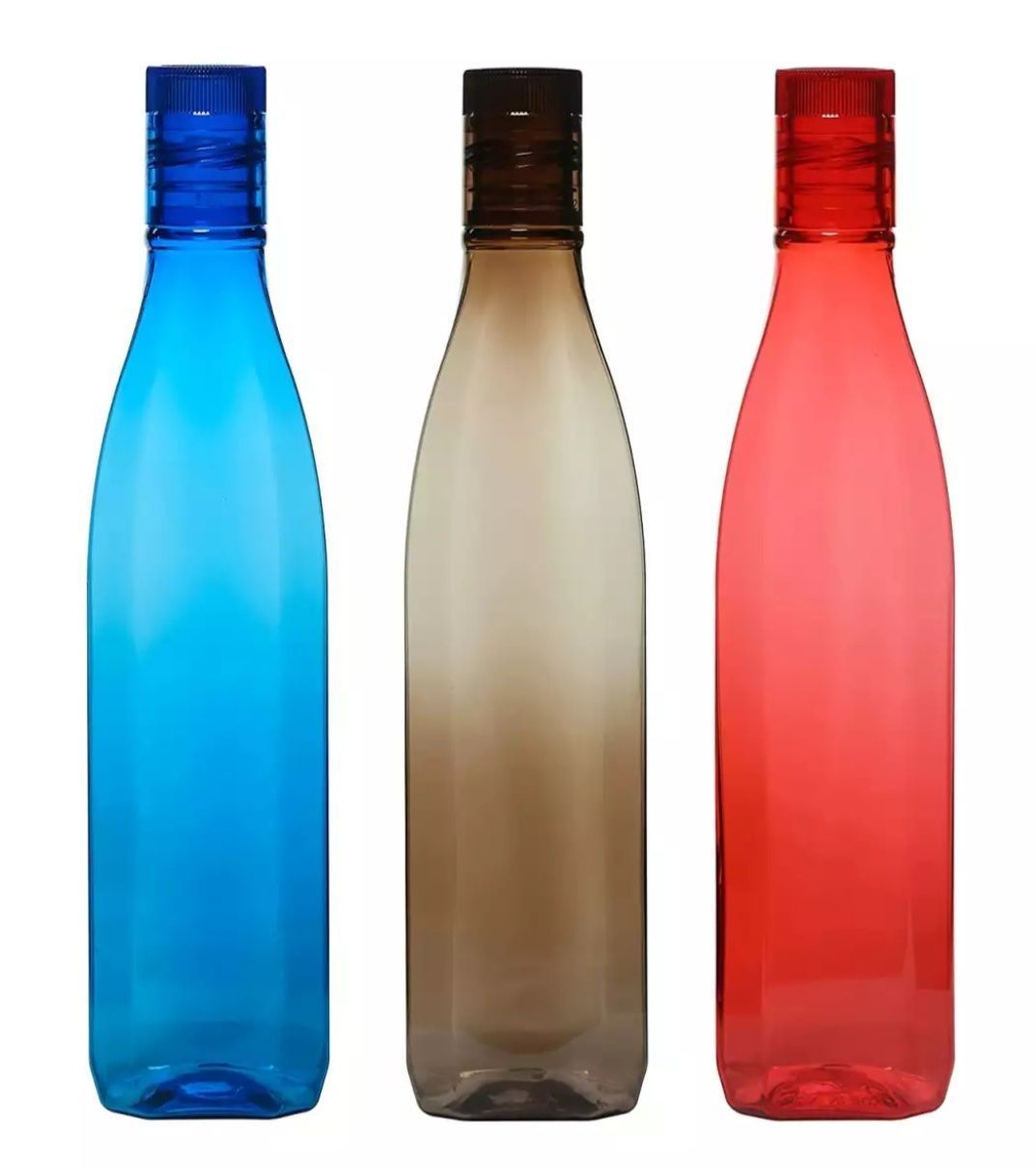 Very High Quality 1000ml BPA Free Transparent Water Bottle- Multicolor