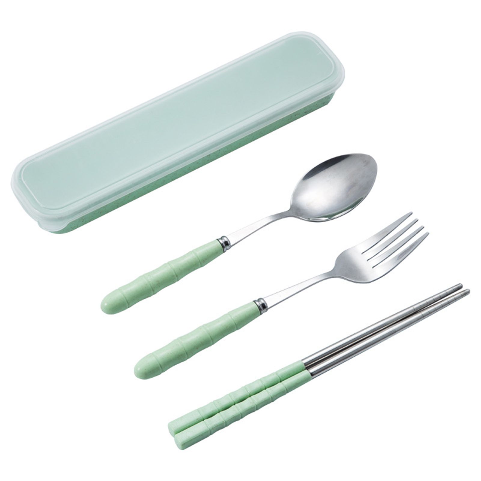 1 Set Dinner Fork Anti-slid Handle Food Grade Materials Stainless Steel Heat-resistant Easy to Clean Cutlery Set for Home