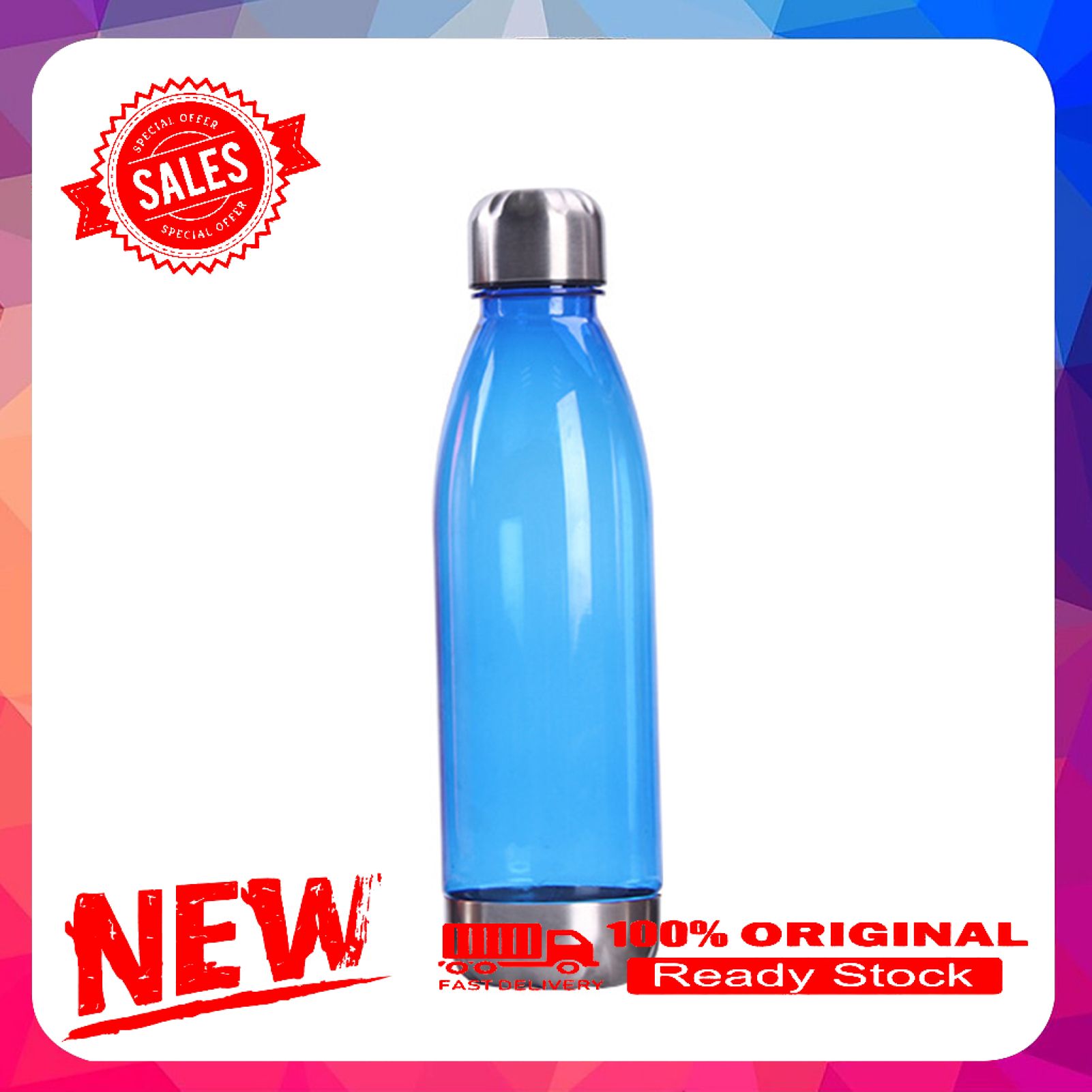 Plastic Sports Kettle Large Capacity Fitness Coke Bottle Transparent Water Cup
