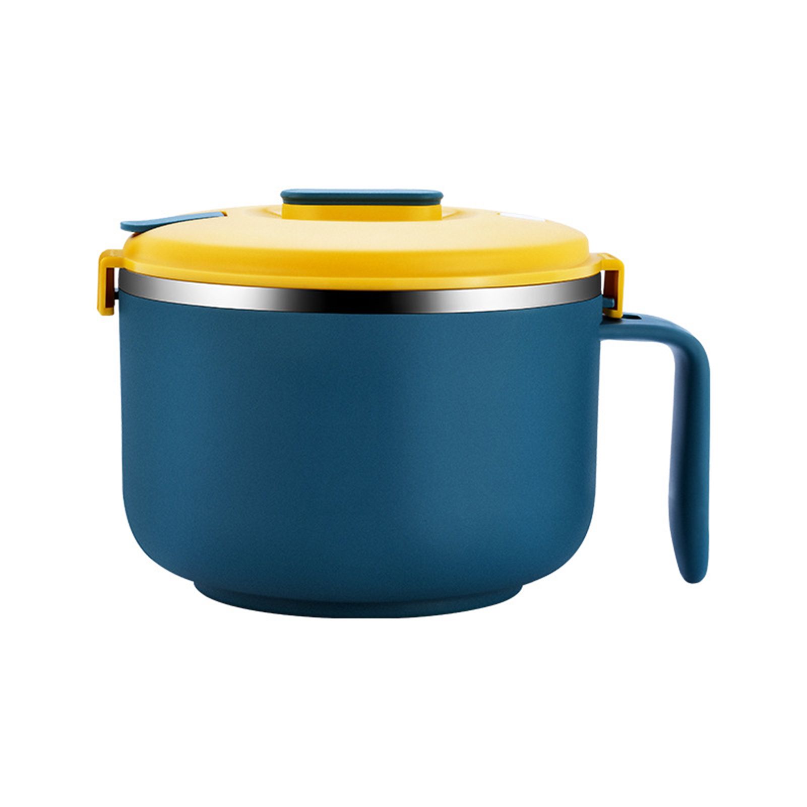 900ml/1200ml Noodle Bowl Easy to Storage Large Capacity 304 Stainless Steel Anti-rust Mixing Bowl for Noodles