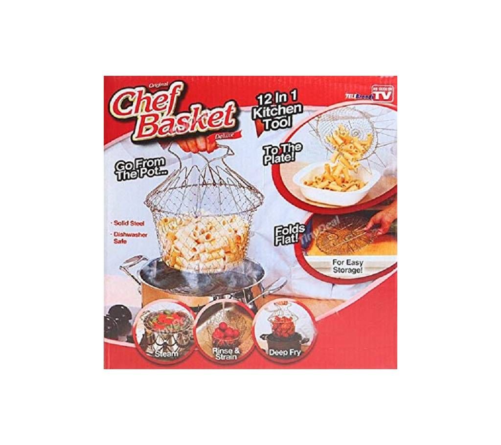 Magic Kitchen 12 in 1 Kitchen Tool Cooker Strainer Solid Steel Deluxe