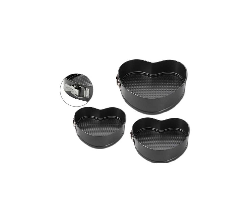 3 Pcs Heart Shape Cake Mould