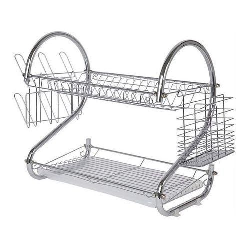 2 Layer Crockery Rack - Silver